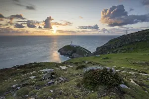United Kingdom Travel Photography Prints: Sunset at South Stack Lighthouse