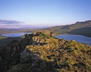 Panoramic View Of Mountains Prints: Sunset at the summit of Mt. Horn
