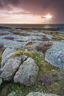Scandinavian Evening Light Prints: Sunset, thunderstorm atmosphere