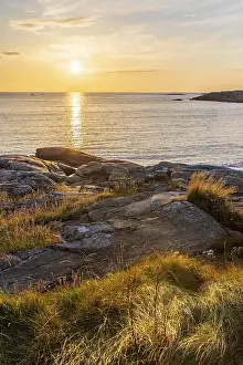 Scandinavian Coastal View Prints: Sunset with a view of the North Sea