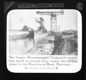 Northern Europe Harbour Scene Prints: The Super Dreadnought Vanguard