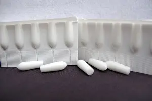 Deserted Pharmacy Scene Prints: Suppositories, production, plastic