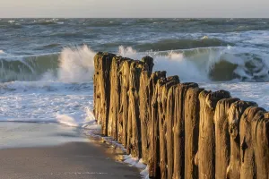Coastal Protection Prints: Surf waves on an old groyne
