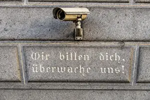 Construction Site Inspection Prints: Surveillance camera on a building