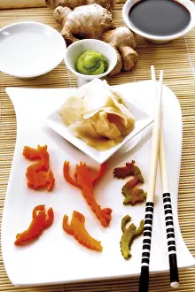 Vegetable Dish Prints: Sushi