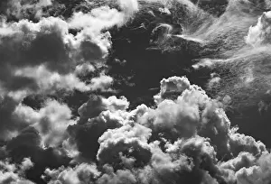 Thunderstorm Weather Forecast Prints: SW image, dramatic cloudscape with (cumulus) clouds