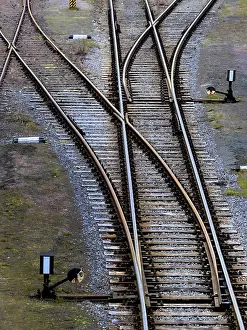 Austria Symbolic Picture Prints: Switch on the rails of a railway