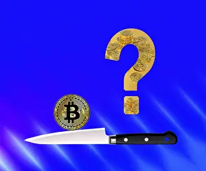 Bitcoin Future Vision Prints: Symbolic image, Bitcoin as a questionable vision of the future