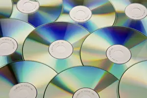 Digital Data Collection Prints: A table full of CD-ROM and DVD