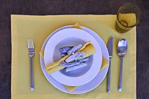 Cutlery And Plate Arrangement Prints: Table decoration