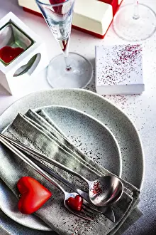 Food Photography Concept Prints: Table setting for holiday dinner in St