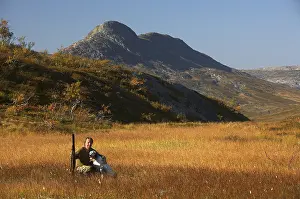 Man In Nature Prints: Taking a break from hiking