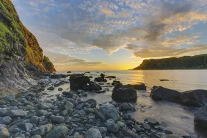 Isle Of Skye Prints: Talisker Bay Print at Sunset on the Isle of Skye