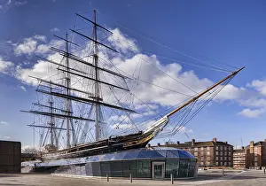 Prints of The tea clipper Cutty Sark on display, Greenwich, London, England, United Kingdom Sailing Prints: The Tea Clipper Cutty Sark Print, Greenwich, London