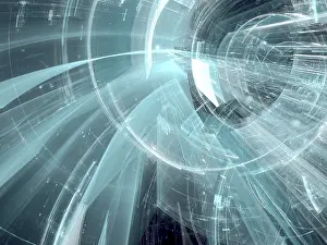 Virtual Reality Backdrop Prints: Tech background - Abstract computer-generated image