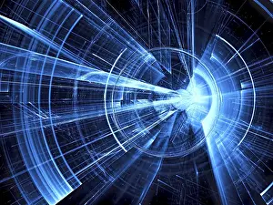 Fractal Art Background Prints: Technology background - abstract computer-generated image