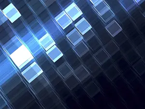 Abstract Computer Generated Picture Prints: Technology background with copy-space