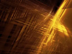 Abstract Digital Artwork Prints: Technology perspective background - abstract 3d illustration with diagonal composition