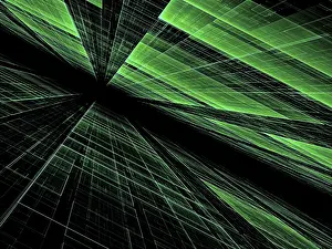 Scientific Research Background Prints: Technology perspective background - abstract computer-generated image