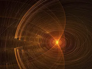 Futuristic Computer Generated Image Prints: Technology or sci-fi backdrop - abstract computer-generated image