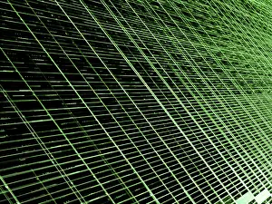 Abstract Geometric Patterns Prints: Technology style grid - abstract computer-generated image