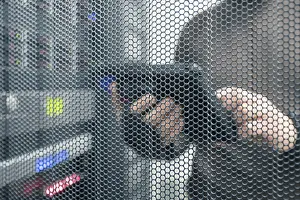 IT Specialist Prints: IT technology unfocused background with copy space for text