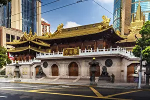 Pudong Cityscape Prints: Temple