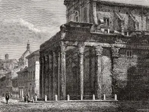 Ruined Building In Italy Prints: The Temple of Antoninus and Faustina