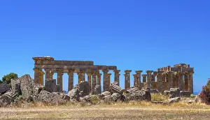 Deserted Temple Ruins Prints: Temple of Hera, Temple E, Juno