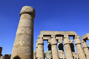 Ancient Egyptian Architecture Photos Prints: Temple of Luxor, columns in the temple complex