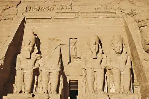 Deserted Temple In Egypt Prints: Front of the Temple of Ramesses II