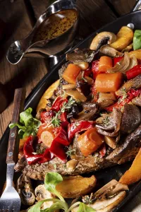 Spicy Beef Recipe Prints: Tender beef with various vegetables