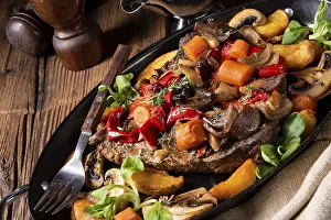 Healthy Meat Options Prints: Tender beef with various vegetables