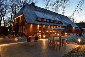 Blue Hour Germany Prints: Thansen Manor, blue hour, Soderstorf