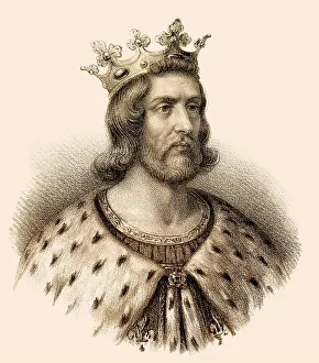Medieval European Monarchs Prints: Thierry III, Theoderic, Theodoric