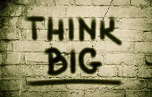 Symbolic Representation Of Success Prints: Think Big Concept