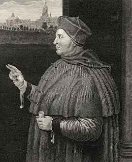 Thomas Wolsey Print, 1473-1530 English Cardinal