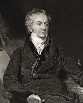 Historical Figure UK Prints: Thomas Young, 1773 - 1829, British polymath at the fields of vision