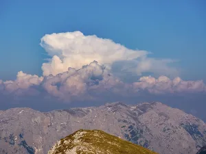 Northern Alps Mountainous Region Prints: Threatening thundercloud over the Tennengebirge