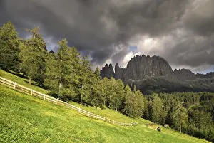 Cloudy Mountain Peak Prints: Thunderclouds forming over the peak of Mt