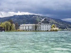 Severe Weather In Europe Prints: Thunderclouds over Kammer Castle