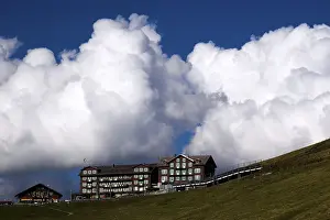 Grindelwald Switzerland Prints: Thunderclouds above the little Scheidegg