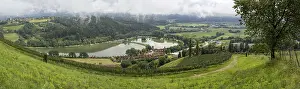 Images Dated 30th May 2024: Thunderclouds over Vineyard Print, Austria