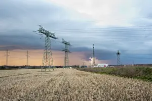 Stormy Atmosphere Germany Prints: Thunderstorm cell with lightning