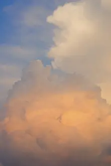 Evening Sun Prints: Thunderstorm clouds shining in the dusk
