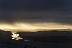 Cloudy Sky Landscape Photo Prints: Thunderstorm over the Orange River