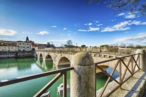 Prints of Tiberius Bridge in Rimini, one of the most solid architectural structures built by the Romans Rimini Prints: Tiberius Bridge Print, Ancient Roman Architecture