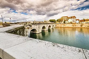 Rimini Prints: Tiberius Bridge Print in Rimini, Italy