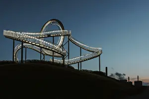Prints of Tiger and Turtle, illuminated, night shot, Duisburg, North Rhine-Westphalia, Germany Tiger and Turtle, illuminated, night shot, Duisburg, North Rhine-Westphalia, Germany Duisburg Prints: Tiger & Turtle Print, Duisburg Germany