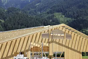 Wooden Structure Architecture Prints: Timber construction, timber construction